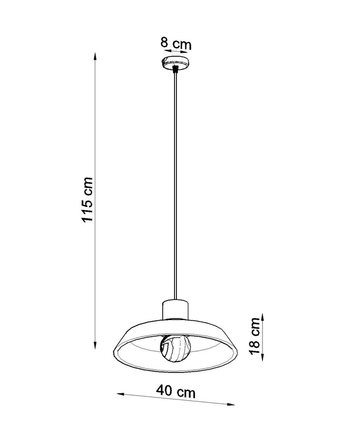 Afra pendant light Concrete and wood