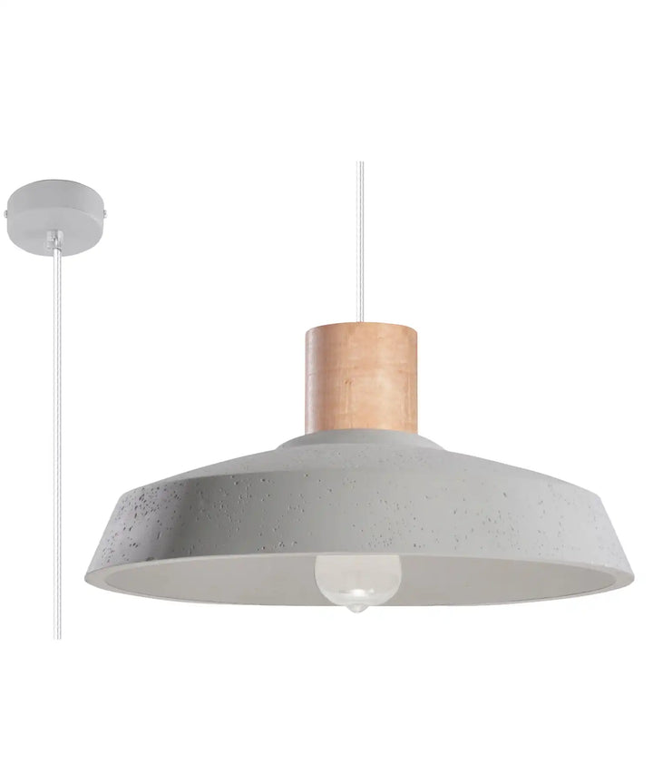 Afra pendant light Concrete and wood