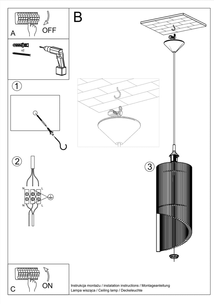 ALEXIA Wood Pendant Light