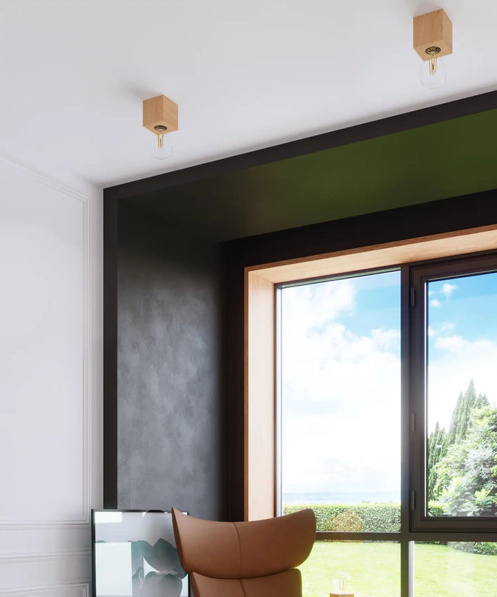 ARIZ Natural Wood Ceiling Light