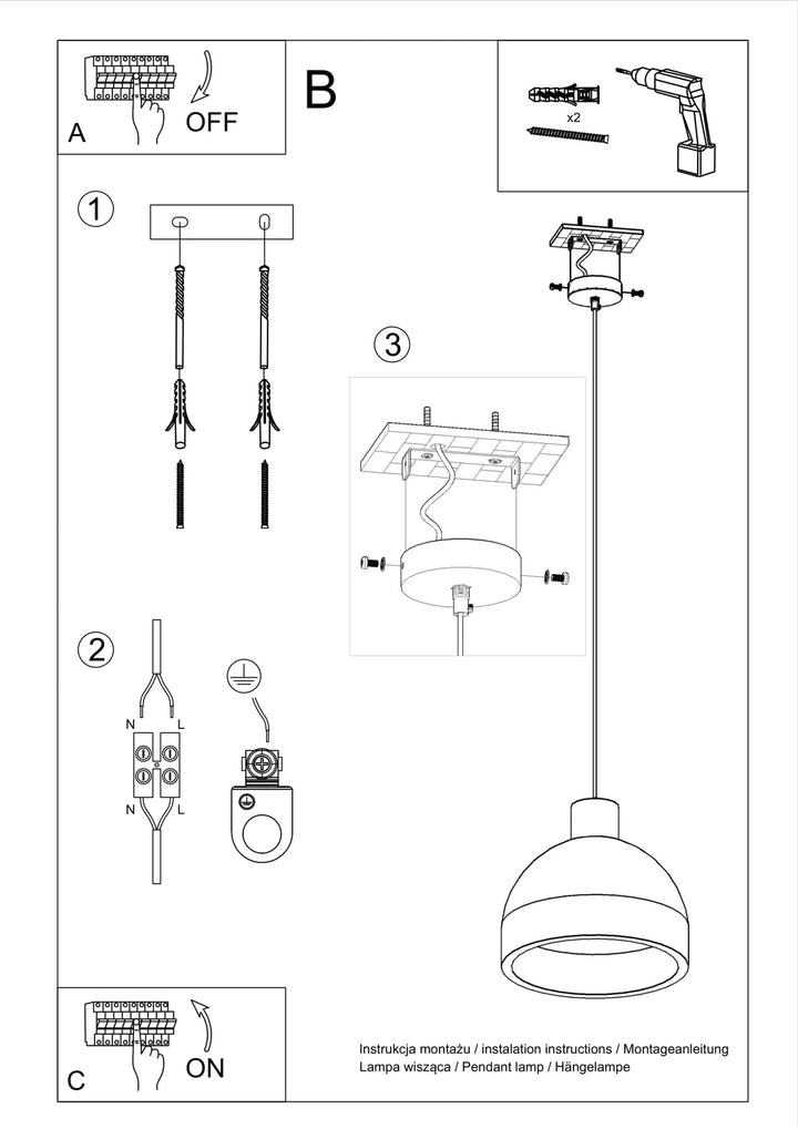 DAMASO Concrete Pendant Light