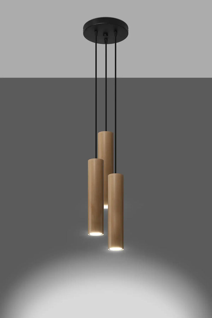 LINO Natural Wood Pendant Light
