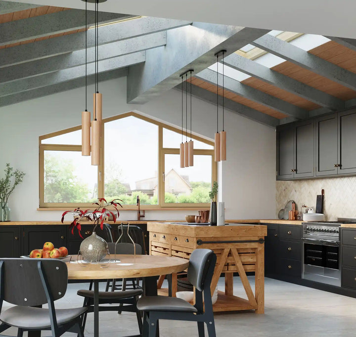 LINO Natural Wood Pendant Light