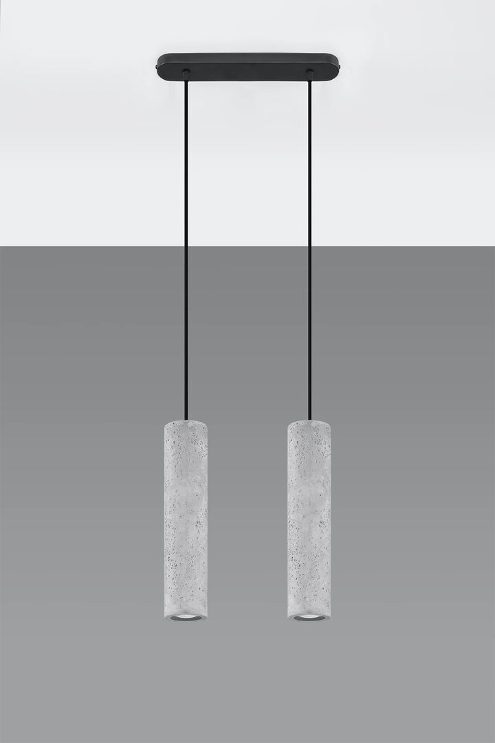 LUVO Concrete Pendant Light Two Heads