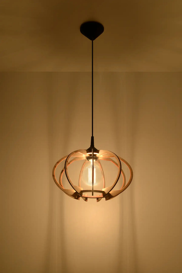 MANDELINO Natural Wood Pendant Light