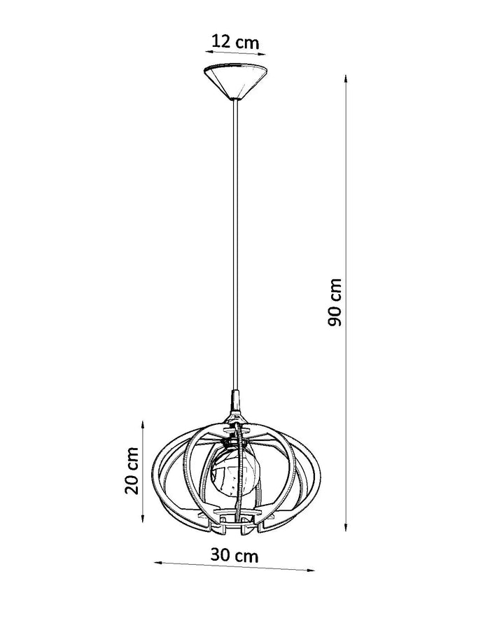 MANDELINO Natural Wood Pendant Light