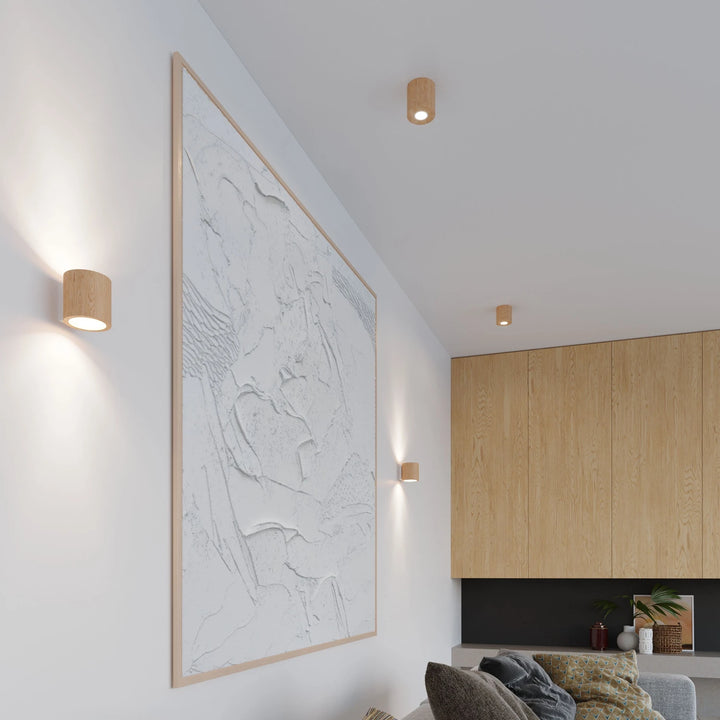 ORBIS Natural Wood Ceiling Light
