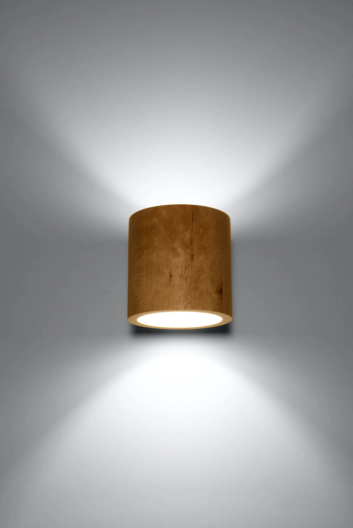 ORBIS Natural Wood Wall Light