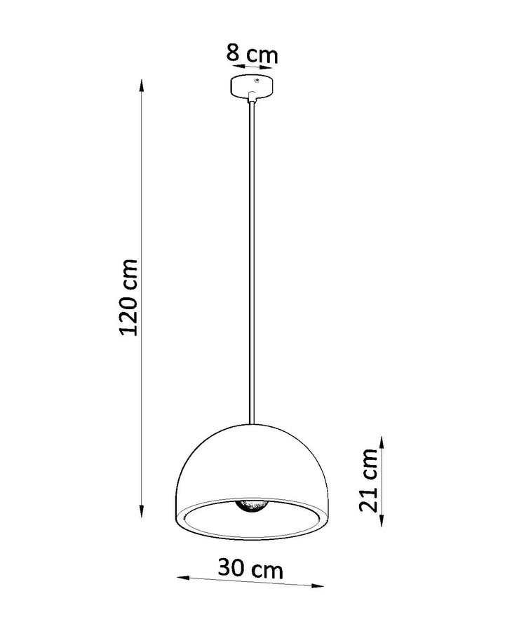 PABLITO Concrete Pendant Light Dimensions