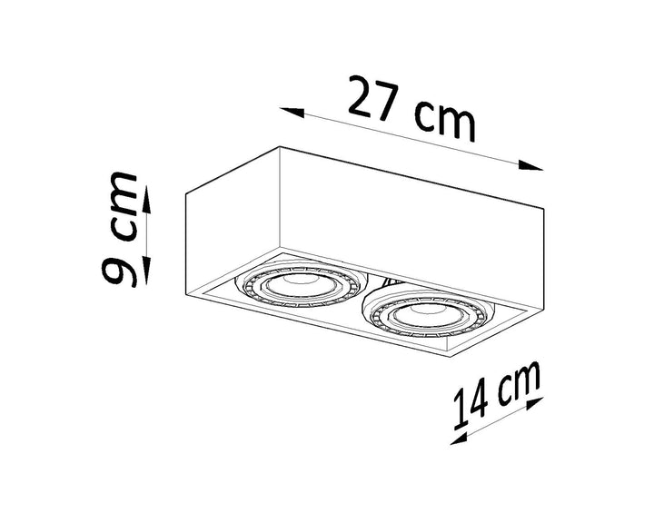QUATRO Concrete Ceiling Light