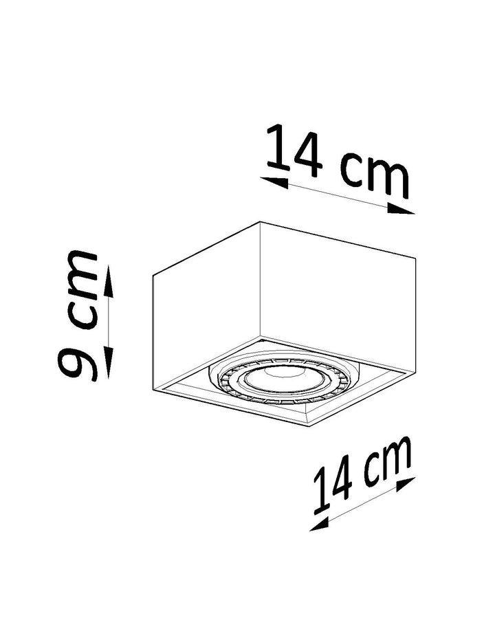 QUATRO Concrete Ceiling Light