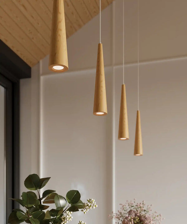 SULA Natural Wood Pendant Light