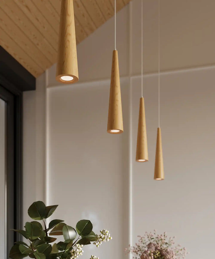 SULA Natural Wood Pendant Light